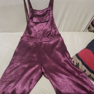 Burgundy overall with front pocket